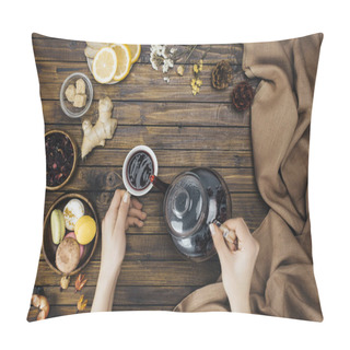Personality  Person Pouring Tea Pillow Covers