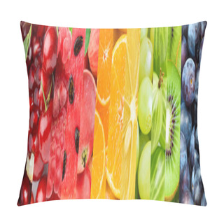 Personality  Background Of Mixed Of Color Fruits Pillow Covers