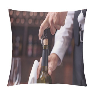 Personality  Waiter Opening Wine Bottle  Pillow Covers