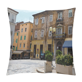 Personality  Pedestrian Street In Downtown Of Rijeka In Croatia Pillow Covers