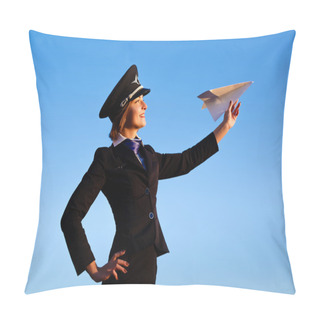 Personality  Beautiful Young Woman Stewardess  Pillow Covers