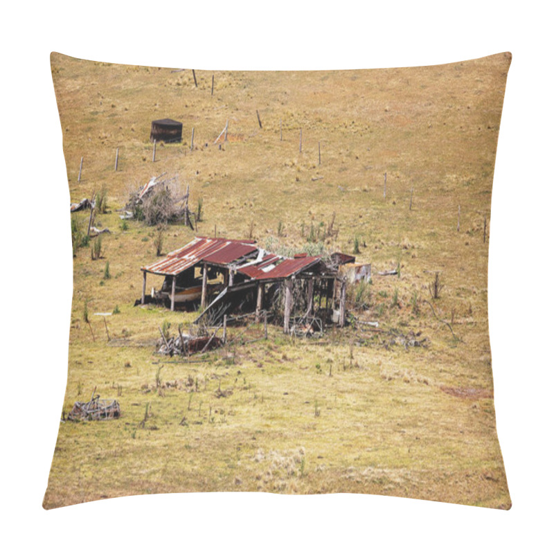 Personality  Decaying Ruins Of Old Shed On A Deserted Australian Dairy Farm In Economic Ruin Pillow Covers