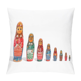Personality  Matryoshka Dolls, In A Row, In Order Of Size Pillow Covers
