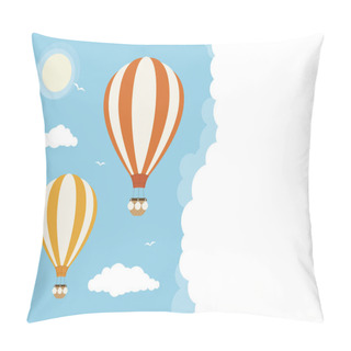 Personality  Hot Air Balloons In The Clouds Pillow Covers
