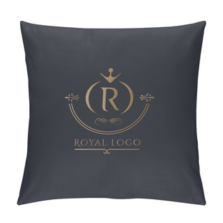 Personality  R Letter Royal  Logo  Pillow Covers