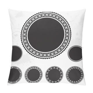 Personality  Vintage Black Lace Badges Pillow Covers