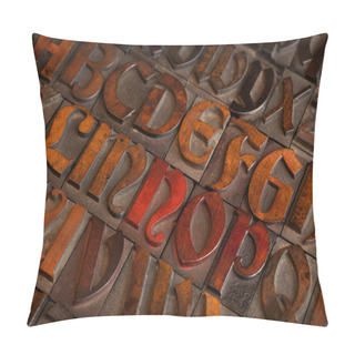 Personality  Antique Letterpress Printing Blocks Pillow Covers