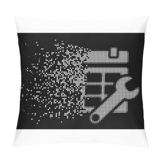 Personality  White Damaged Dotted Halftone Timetable Options Icon Pillow Covers