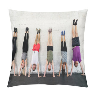 Personality  Athletes Training In A Cross-fit Gym Pillow Covers