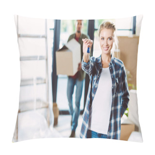 Personality  Couple With Keys In New House Pillow Covers
