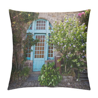 Personality  Picturesque From Roses Overgrown Cottage In Brittany, France Pillow Covers