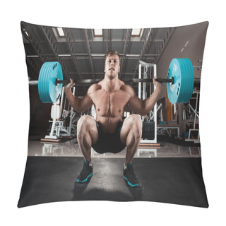 Personality  Man At The Gym. Pillow Covers