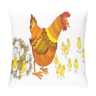 Personality  Hen And Funny Chickens Pillow Covers
