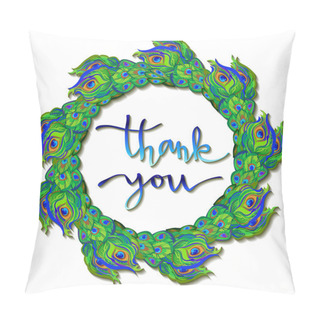 Personality  Peacock Feathers Wreath Pillow Covers