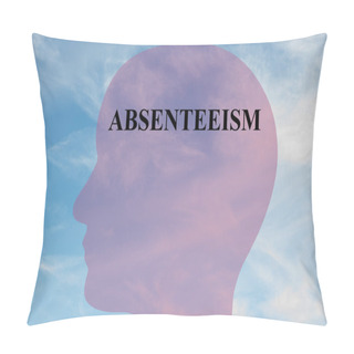 Personality  Absenteeism Title On Head Silhouette Pillow Covers