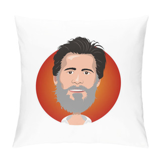 Personality  Portrait Of Jim Carrey Icon Pillow Covers