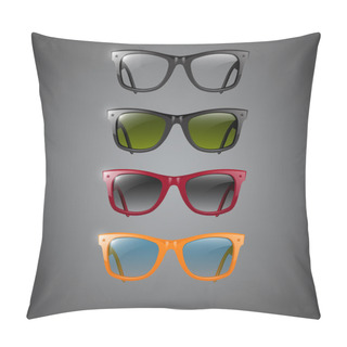 Personality  Retro Sunglasses, Vector Design Pillow Covers