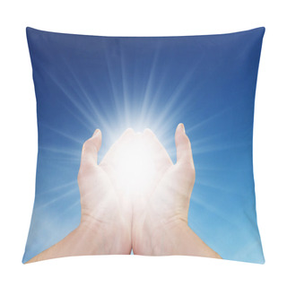 Personality  Sun In Your Hands Pillow Covers