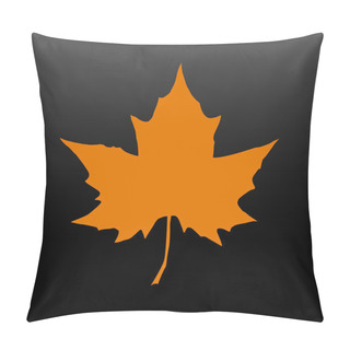 Personality  Silhouette Of The Maple Leaf. Canadian Symbol. Vector Illustration. Eps 10 Pillow Covers