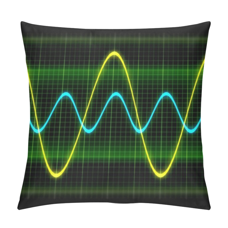 Personality  Texture Wave Oscilloscope 3D Illustration Pillow Covers