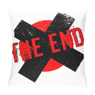Personality  The End Rubber Stamp Pillow Covers