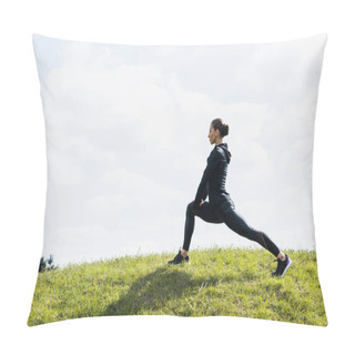 Personality  Fit Woman Stretching Legs Pillow Covers