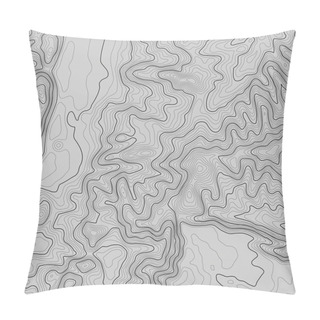 Personality  Topographic Map Background With Space For Copy . Line Topography Map Contour Background , Geographic Grid Abstract Vector Illustration . Mountain Hiking Trail Over Terrain . Pillow Covers