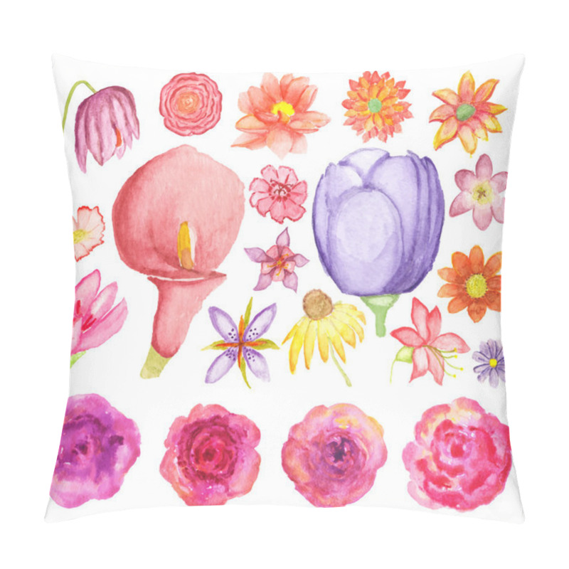 Personality  Hand Drawn Watercolor Flowers pillow covers