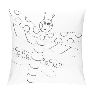 Personality  Dragonfly Coloring Dot To Dot Pillow Covers