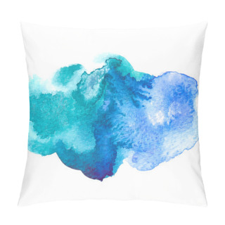 Personality  Abstract Watercolor Blue Background Pillow Covers