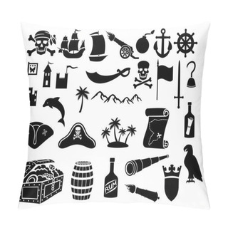 Personality  Pirates Icons Set Pillow Covers