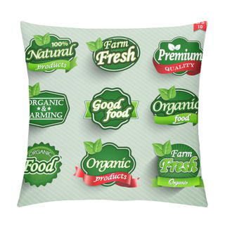 Personality  Farm Fresh Food Label, Badge Or Seal Pillow Covers