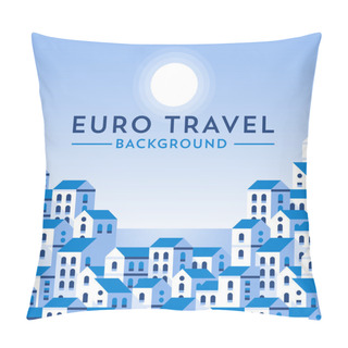 Personality  Banner Template With European Landscape. Pillow Covers
