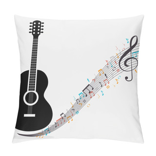 Personality  Traditional Guitar Treble Clef Notes Pillow Covers