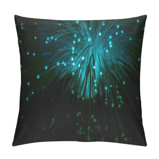 Personality  Shiny Blue Fiber Optics Background Pillow Covers