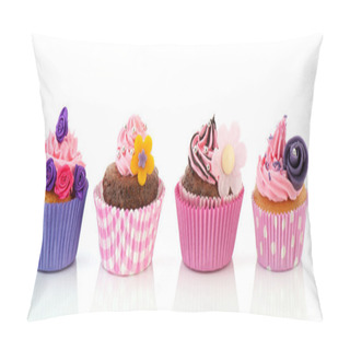 Personality  Row Colorful Cupcakes Pillow Covers
