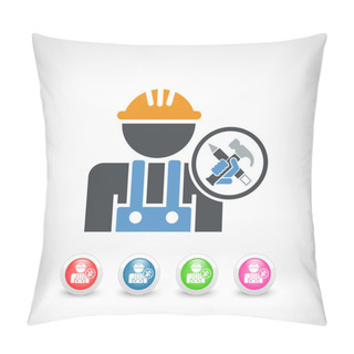 Personality  Worker Icon Pillow Covers