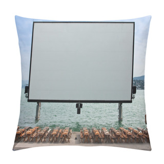 Personality  Open-air Movie Screen On The Lake Of Zurich Pillow Covers