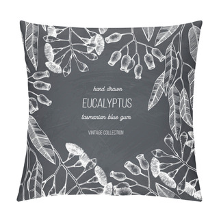 Personality  Eucalyptus Plant Graphic Vector Frame Pillow Covers