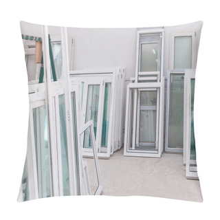 Personality  Set Of PVC Windows In A Factory Interrior Pillow Covers