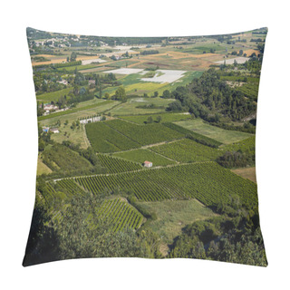 Personality  Aerial View Of Beautiful Green Fields And Houses In Provence, France Pillow Covers