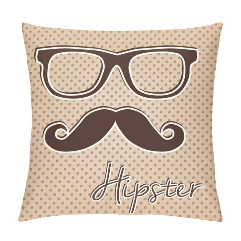 Personality  Eye glasses and mustache pillow covers