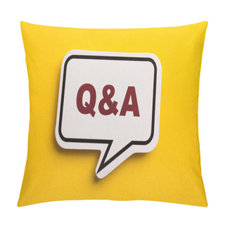 Personality  Question And Answer Speech Bubble Isolated On Yellow Pillow Covers