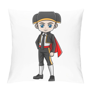 Personality  Cartoon Boy Wearing Spanish Costume Pillow Covers