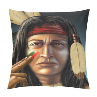 Personality  Indian Warrior Pillow Covers