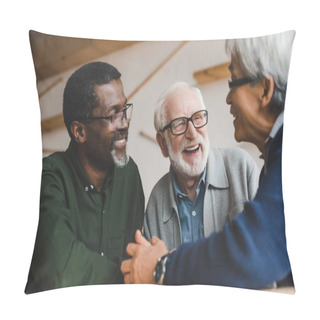 Personality  Senior Friends Spending Time Together Pillow Covers