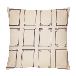 Personality  Decorative Calligraphic Frames In Retro Style Pillow Covers