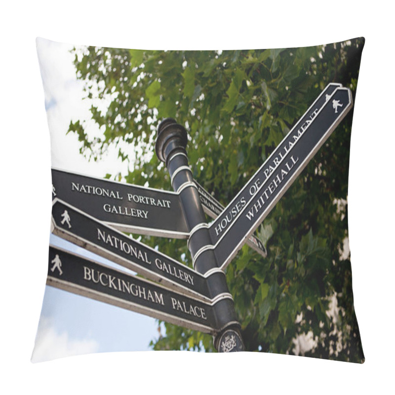 Personality  Signpost In London On Street Pillow Covers