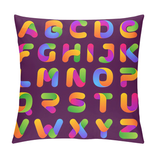 Personality  Colorful One Line Letters Set. Pillow Covers
