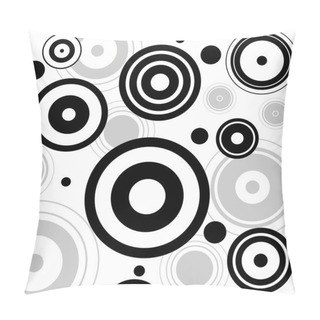 Personality  Abstract Background With Black Circles, Geometric Shapes Pillow Covers